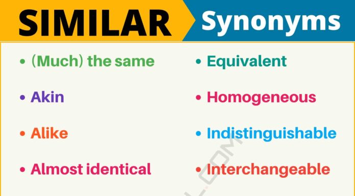 Similar Synonym: Finding the Right Words for Your Vocabulary