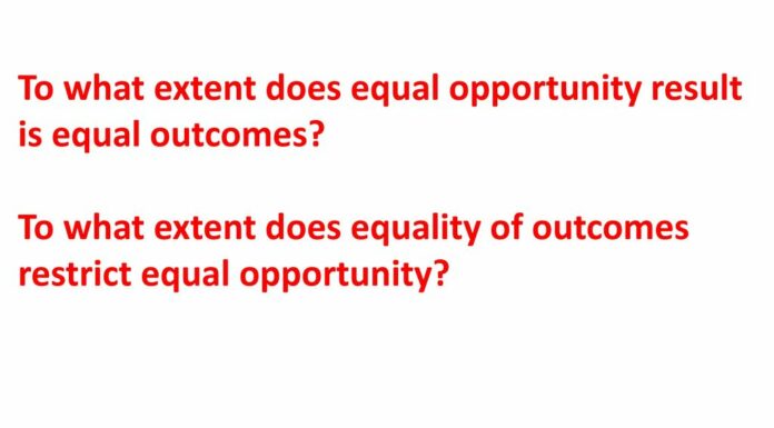 Does Equal Opportunity Lead to Equal Outcomes? The Real Question