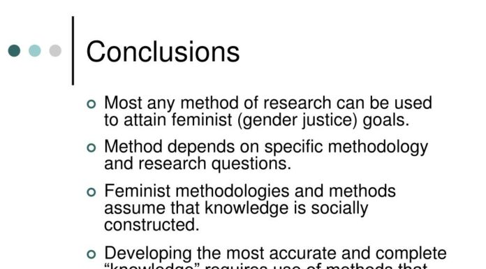 Feminist Research Conclusions: What Have We Learned?