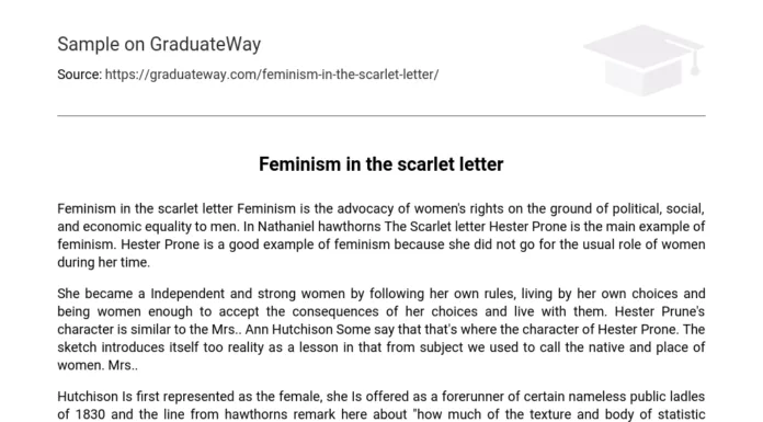 Feminism in The Scarlet Letter: Analyzing Gender Roles and Resistance