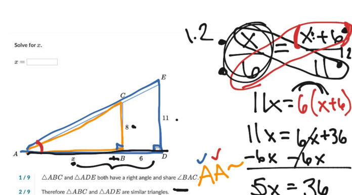 Solving for ‘x’ in Similar Triangles: A Mathematical Guide