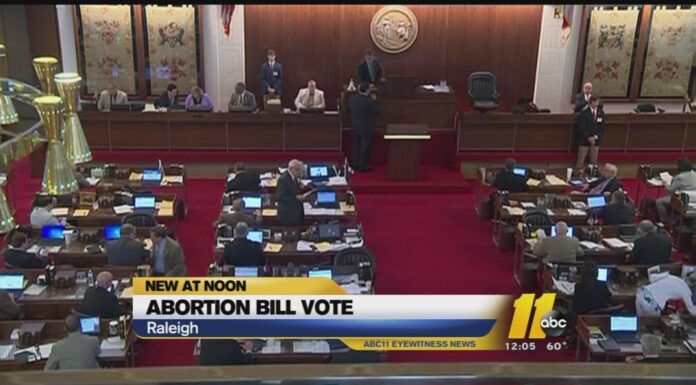 North Carolina House Approves 72-Hour Abortion Waiting Period