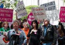 Photos: Feminists Rally to #StopTheSultan at Beverly Hills Hotel Protest