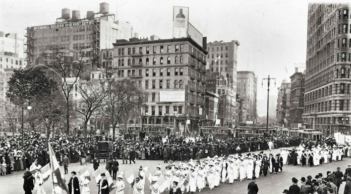 NYC Suffragists Launch Torchlight March in Final Push for Votes – In Herstory
