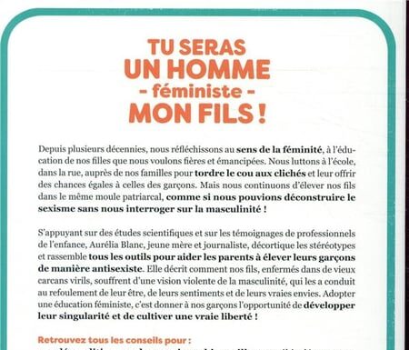 Tu seras féministe mon fils : Grandir en respectant l’égalité