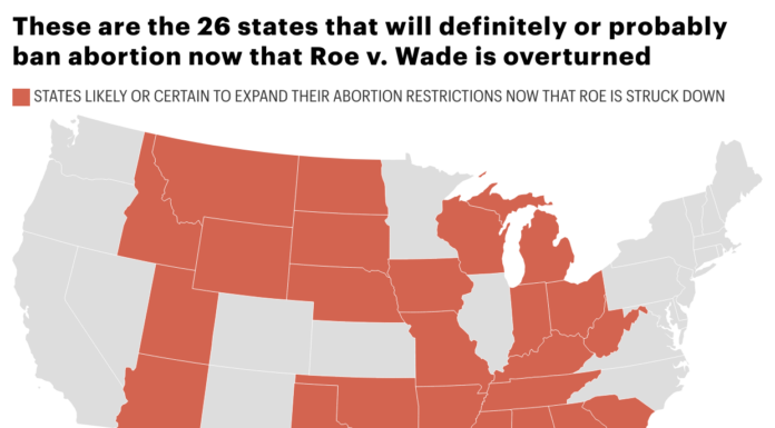 30 States Could Ban Abortion if Roe v. Wade Is Overturned