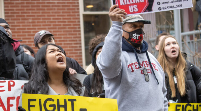 Temple University FMLA Protests Extremist Group on Campus Grounds