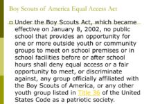 Education Compromise Supports Boy Scouts Participation Rights