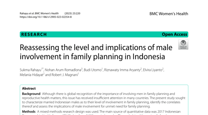 Family Planning Efforts Struggle as Indonesian Men Resist Participation