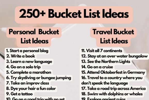 Bucket List Ideas for Women: 25 Bold Adventures to Embrace Now