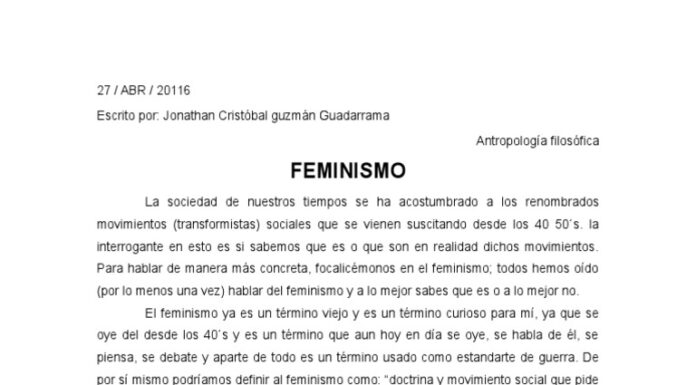 ¿Qué es el feminismo? (Ensayo para reflexionar)