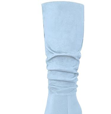 Blue Knee-High Boots for Women: Winter Glam with a Pop of Color