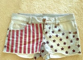 American Flag Jean Shorts Women Love: Red White & Blue Style