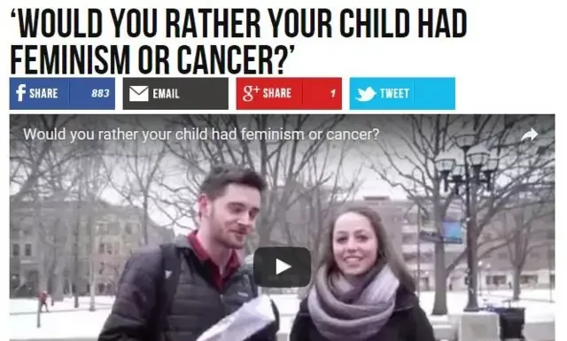 ¿Preferirías que tu hijo tuviera feminismo o cáncer? La controversia viral