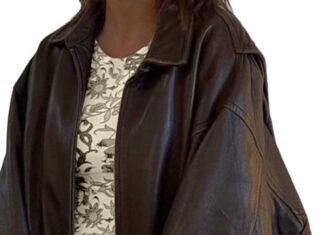 Brown Leather Bomber Jacket for Women: Vintage Cool for Modern Days
