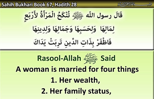 A Woman is Married for Four Things: Hadith Explained in Context