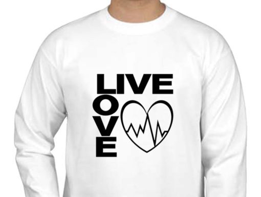 100 Cotton Long Sleeve Shirt Women Love to Live In