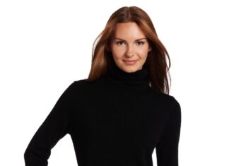 Brown Turtle Neck Sweater for Women: Cozy Up in Autumn Elegance