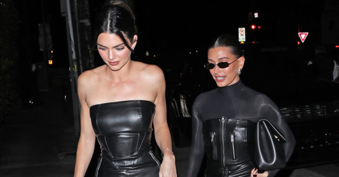 Kendall Jenner and Hailey Bieber celebrate Kylie Jenner's new clothing line launch called 'Khy'