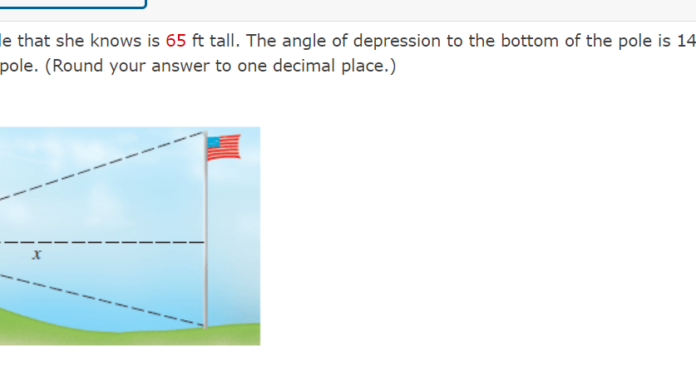 A Woman Standing on a Hill Sees a Flagpole: Solving Angles in Real Life