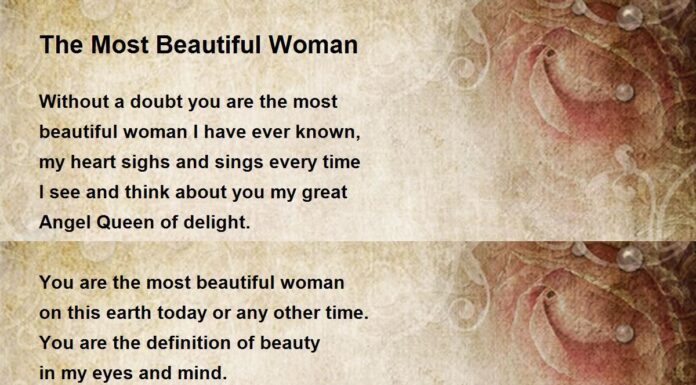 A Beautiful Poem for a Beautiful Woman: Words That Stir the Soul
