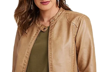 Brown Faux Leather Jacket for Women: Rebel Style Goes Earthy