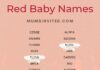 Baby Names Inspired by the Color Red with Bold Energy