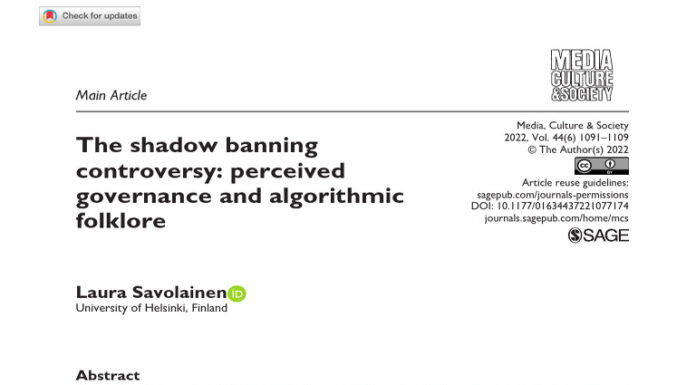 The Algorithmic Shadowban of Feminist Voices