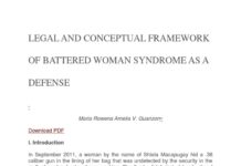 The Feminist Legal Defense of the “Battered Woman Syndrome” in Court