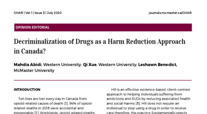 Decriminalization is Harm Reduction Criminalization is Violence