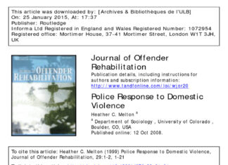 The Disproportionate Impact of Police Officer Domestic Violence on Communities
