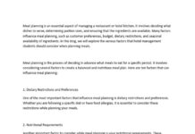 The Decision Fatigue of the Default Nutritional Planner (Meal Planning)