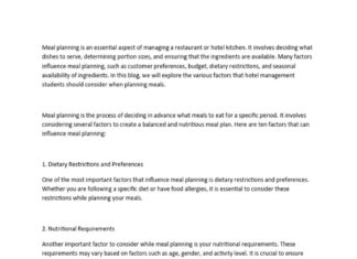 The Decision Fatigue of the Default Nutritional Planner (Meal Planning)