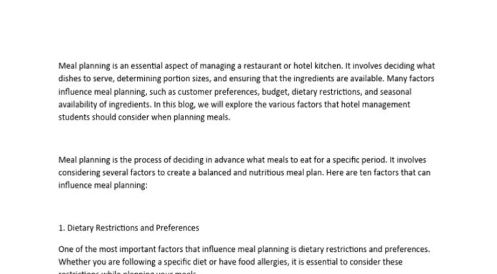 The Decision Fatigue of the Default Nutritional Planner (Meal Planning)