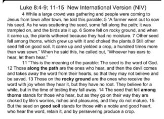The Parable of the Sower is a Survival Guide