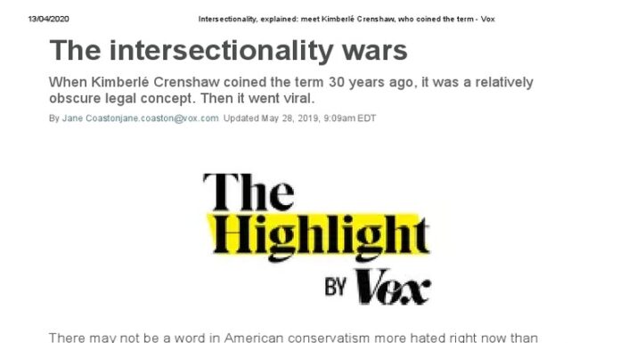 What Is Intersectionality? The Origin Theory and Coined Legacy of Kimberlé Crenshaw