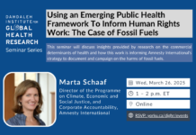 Climate Accountability: The Fossil Fuel Industry’s War on Women’s Health