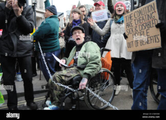 The Protestor in a Wheelchair Blocking Traffic