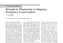 How Pharmacists’ Refusals to Dispense Emergency Contraception Affect Rural Women