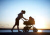 The Mother Marching With a Stroller
